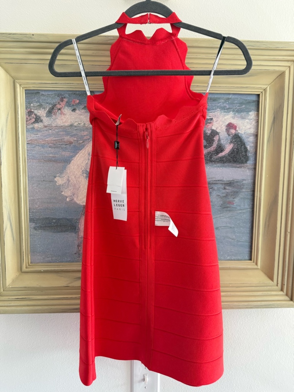 HERVE LEGER ‘Scallop Edge Mini Dress’ - Picture 6 of 12